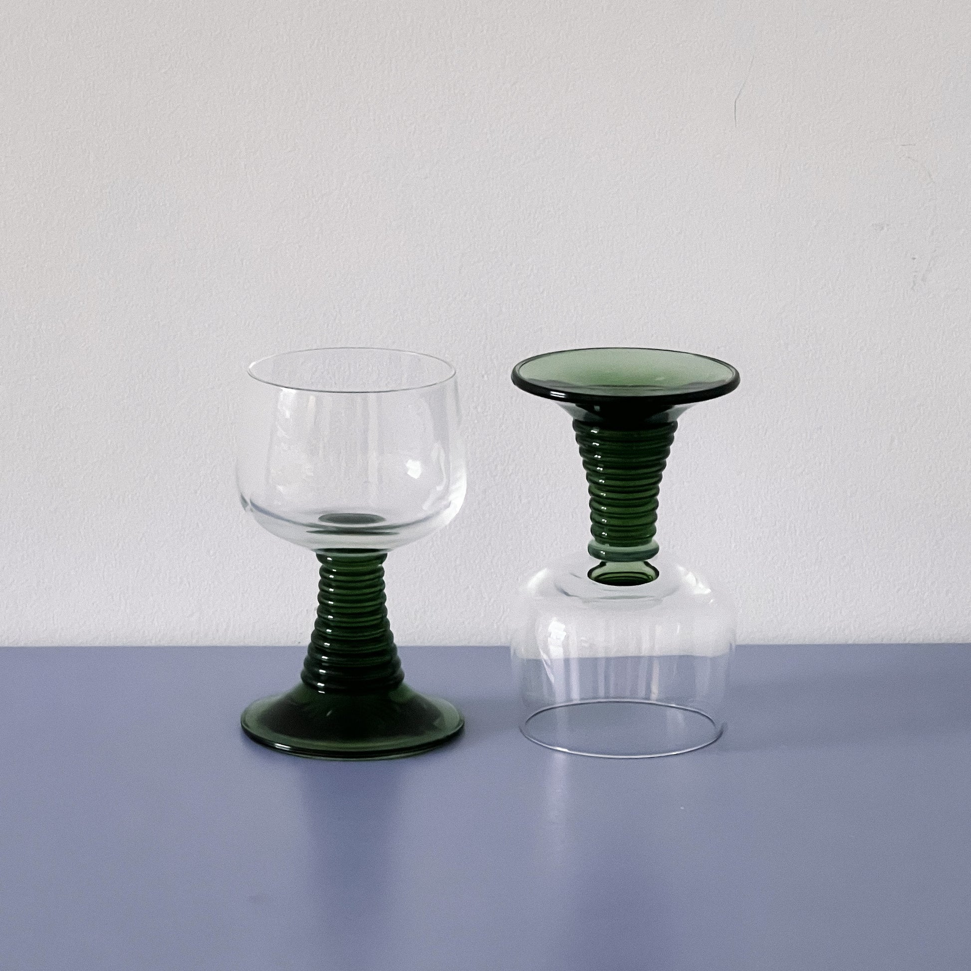 Vintage German Wine Glasses / Pair