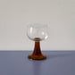 Amber Vintage German Wine Glasses / Pair