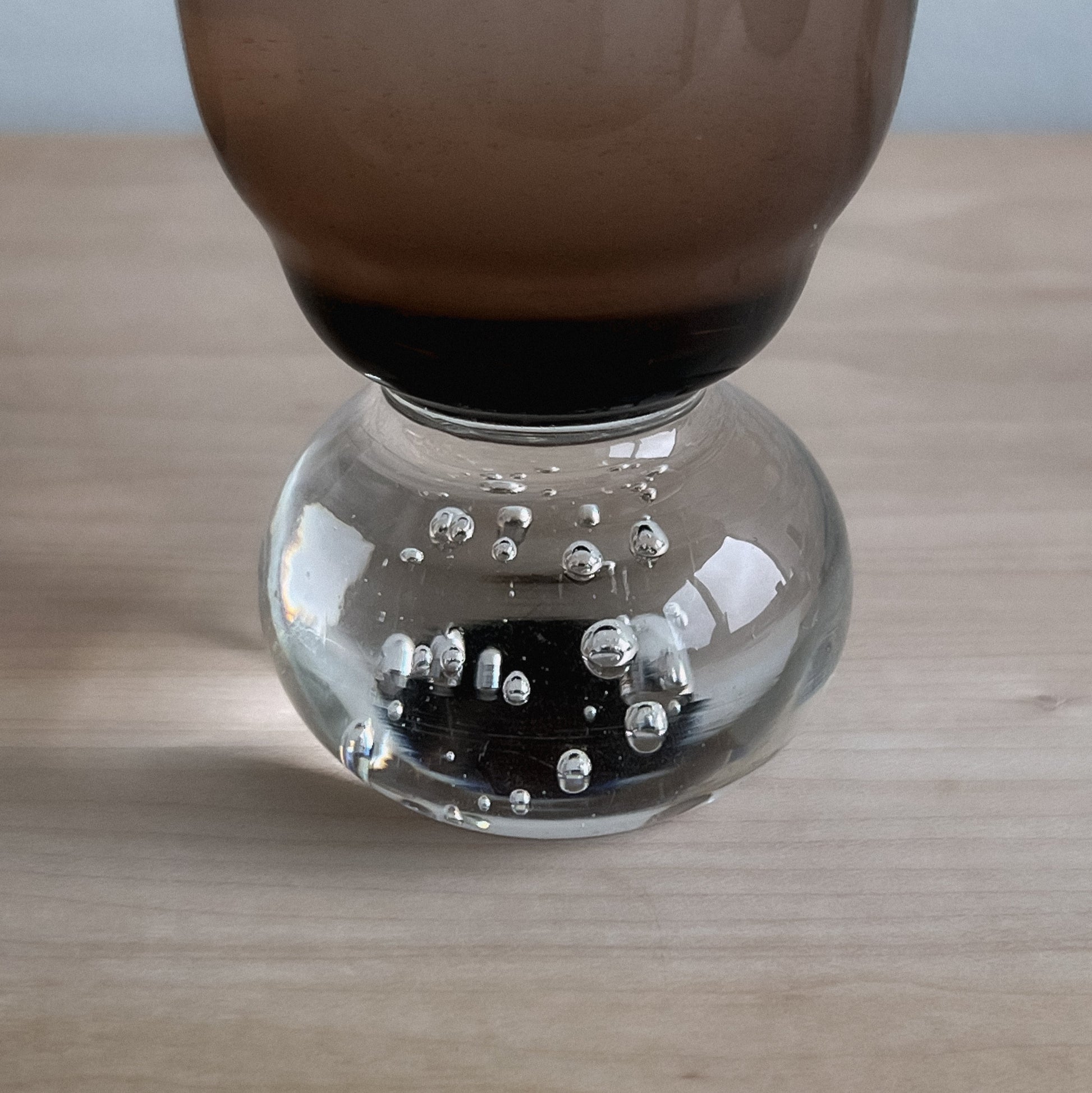 Vintage Smokey brown Bubble Glasses (Set of 2)