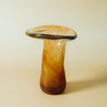Hand-Blown Amber Art Glass Vase