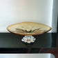 Midcentury Amber Ombre Murano Glass Fruit Tray