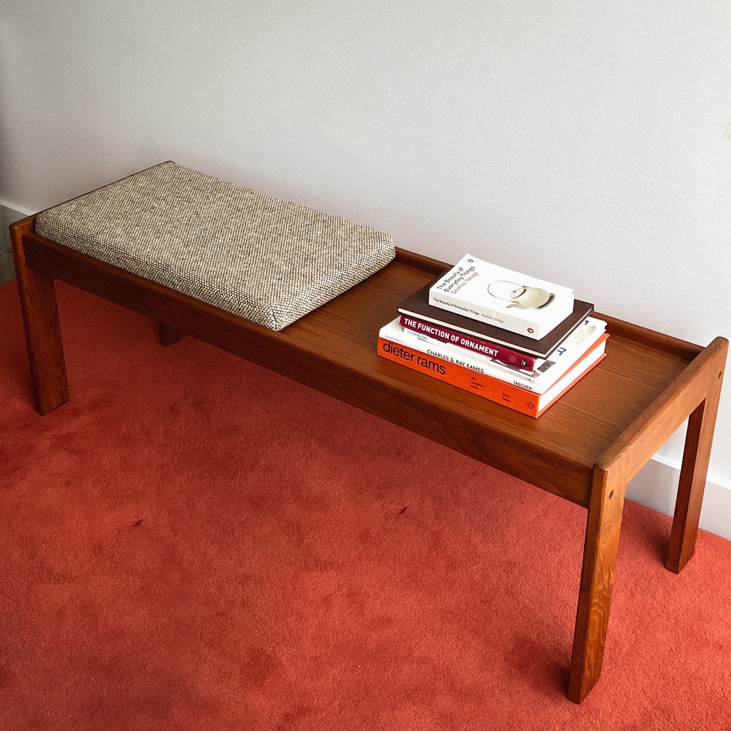 Danish Teak Bench by Komfort Denmark 1960s