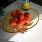 Midcentury Amber Ombre Murano Glass Fruit Tray