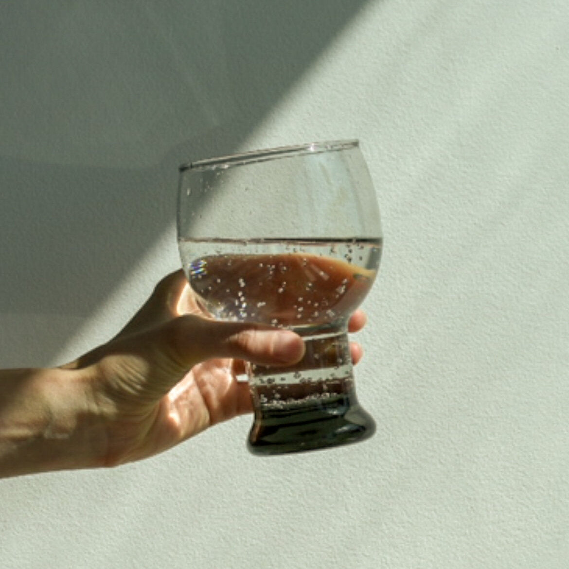 1970s smoky gray drinking glasses