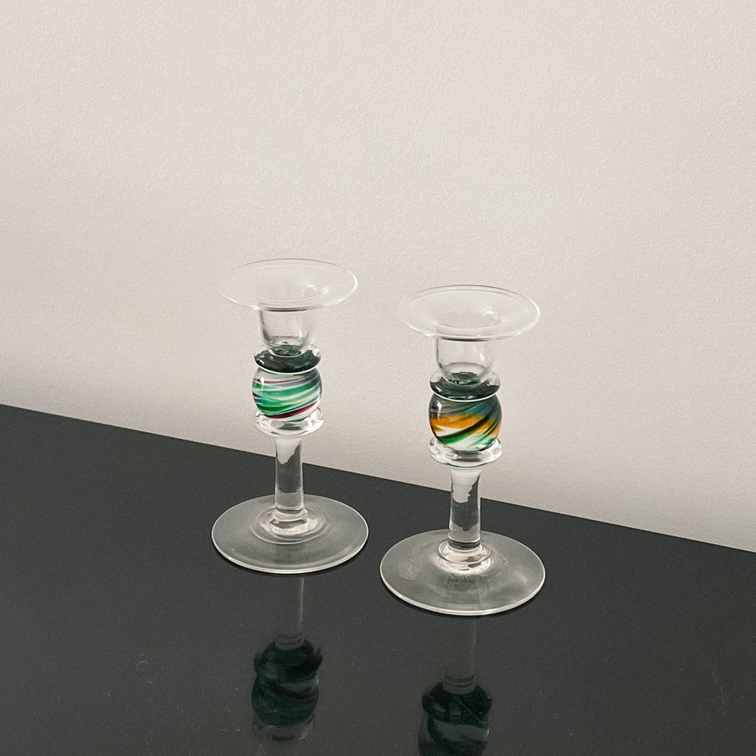 Vintage Candle Holder + Two Taper Candles