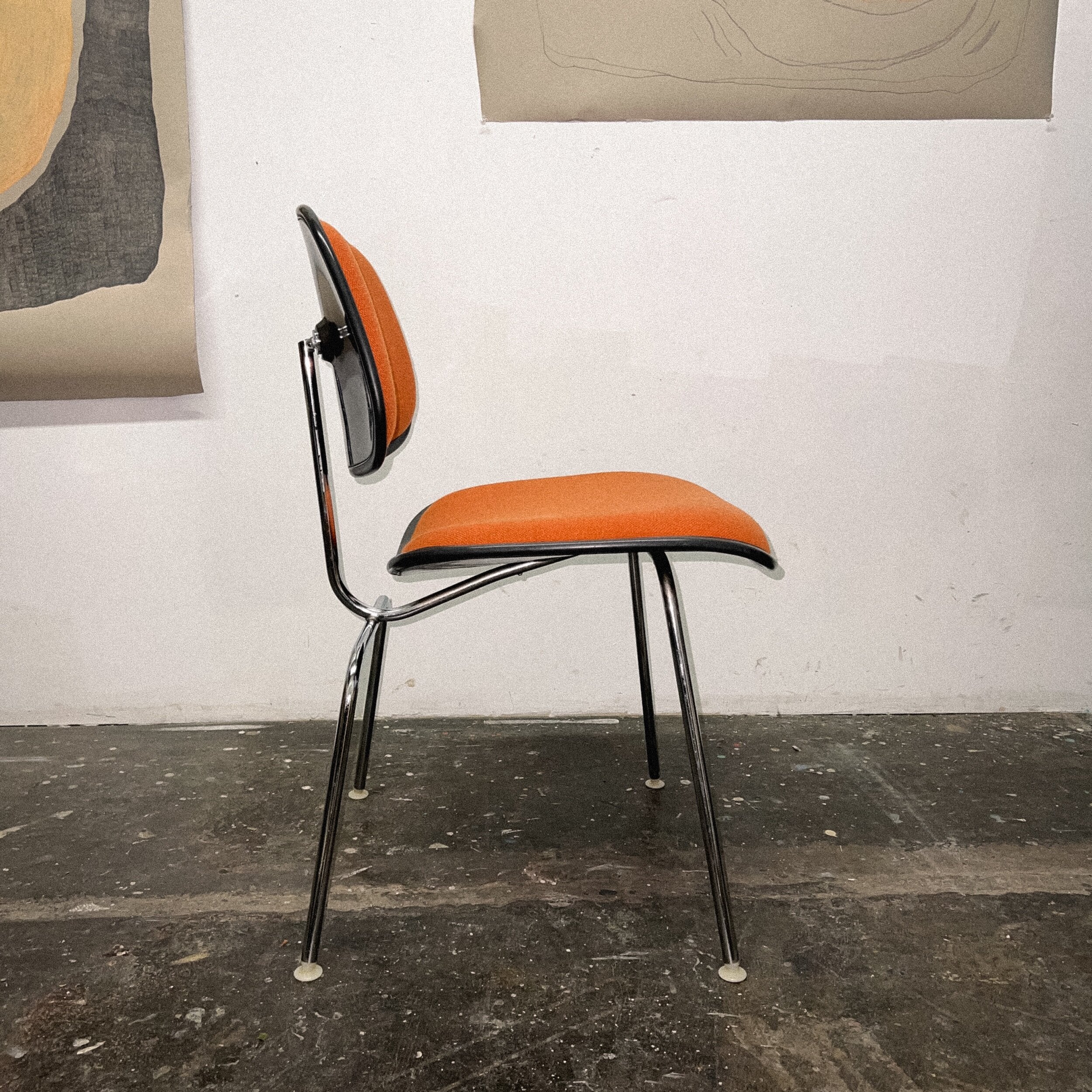 Herman Miller Eames DCM Upholstered Chair 1970s