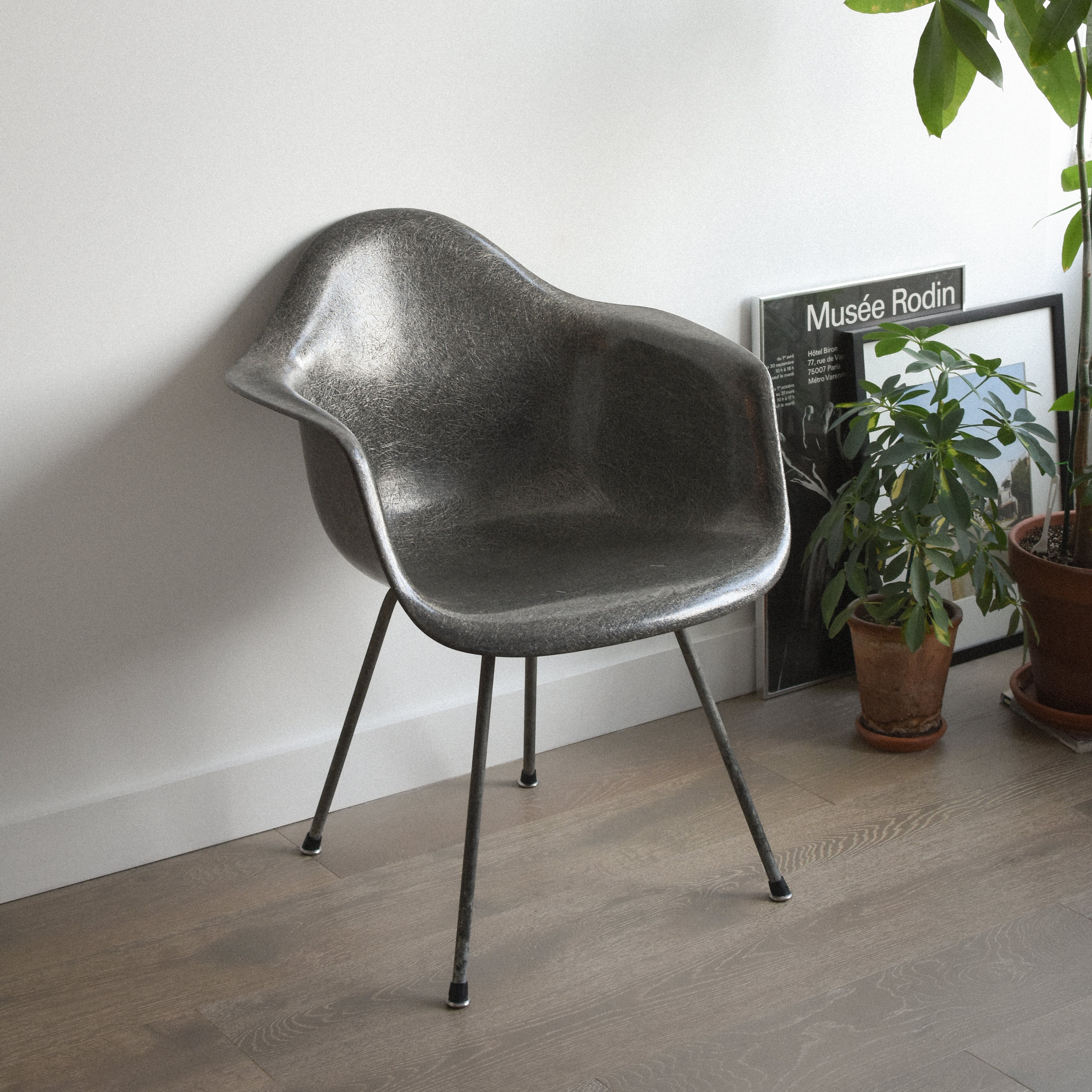 Herman Miller Eames DAX Fiberglass Arm Chair 1950s