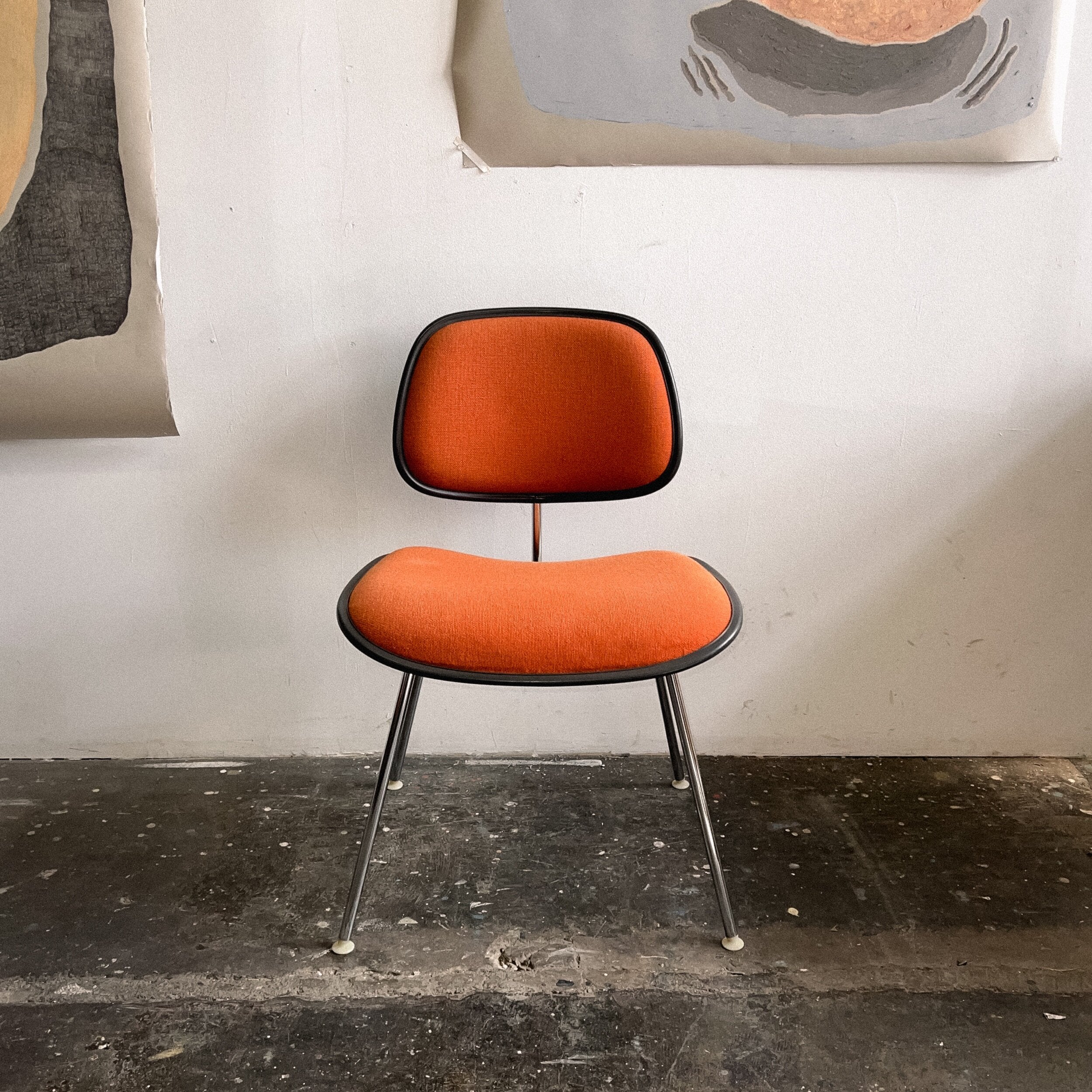 Herman Miller Eames DCM Upholstered Chair 1970s