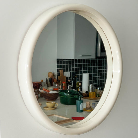 1970s Cream Finn Mirror