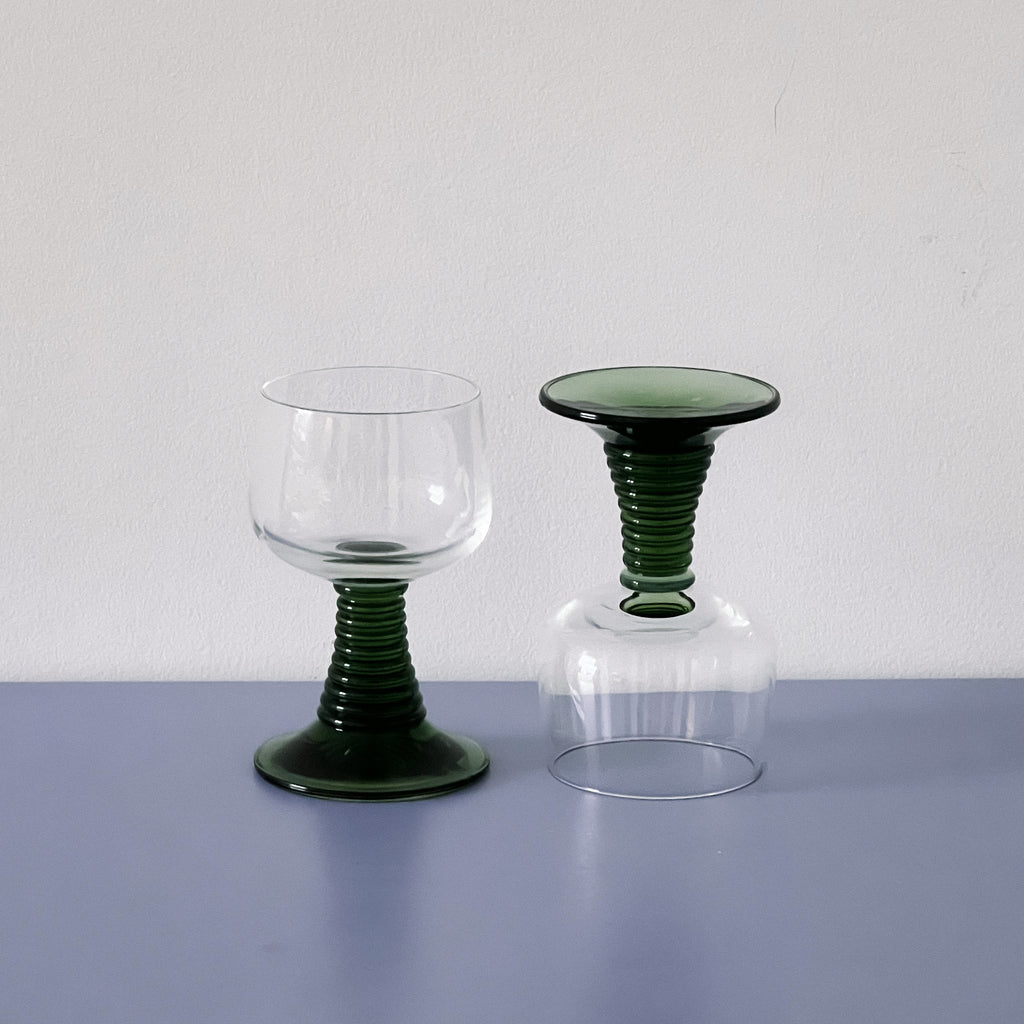Vintage German Wine Glasses / Pair