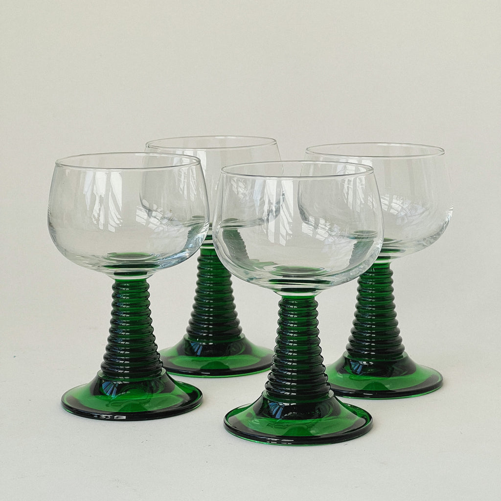 Vintage German Wine Glasses / Pair